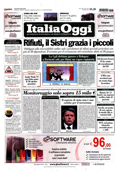 Italia oggi : quotidiano di economia finanza e politica